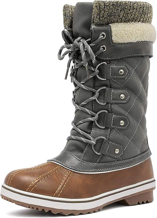 DREAM PAIRS Women's Mid-Calf Waterproof Winter Snow Boots MONTE_02 | Amazon (US)