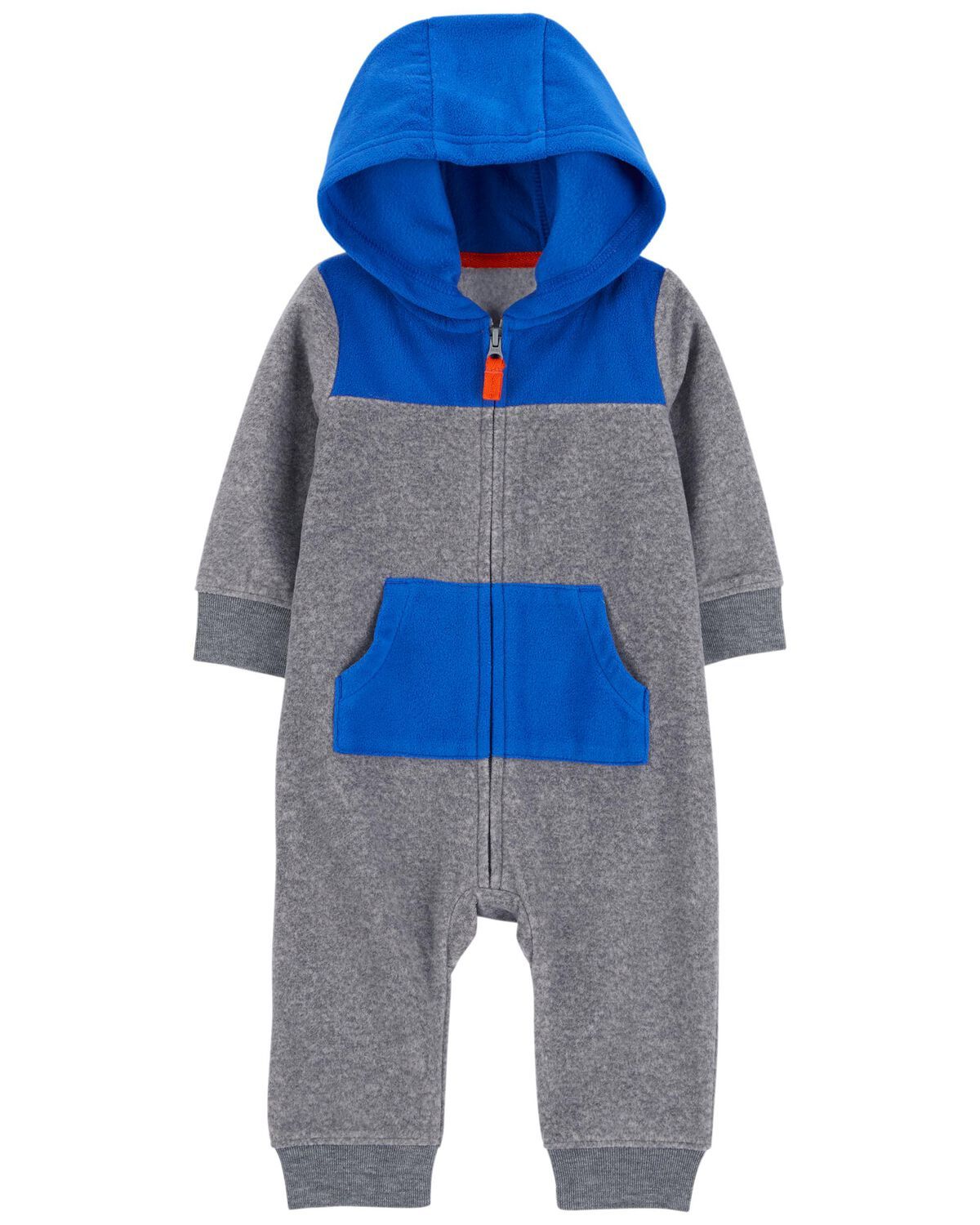 Grey Baby Hooded Fleece Jumpsuit | carters.com | Carter's