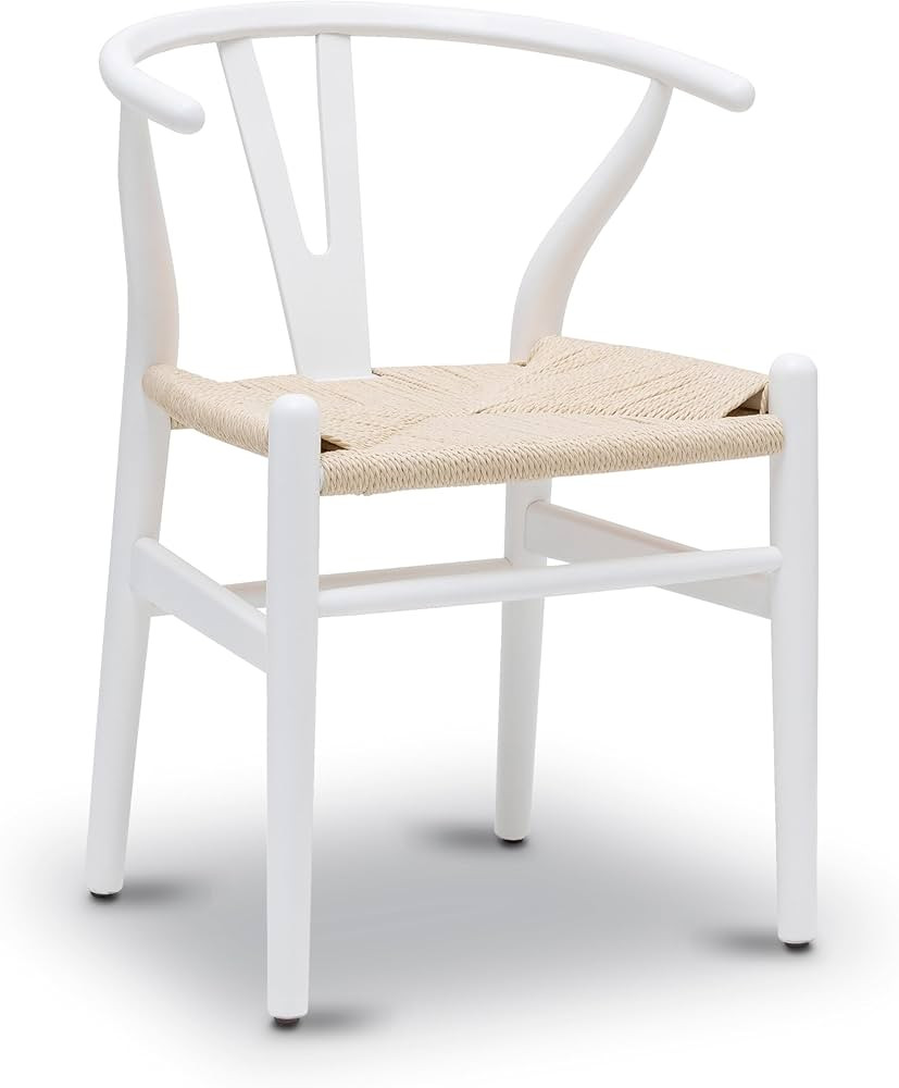 POLY & BARK Weave Dining Chair, Single, White | Amazon (US)