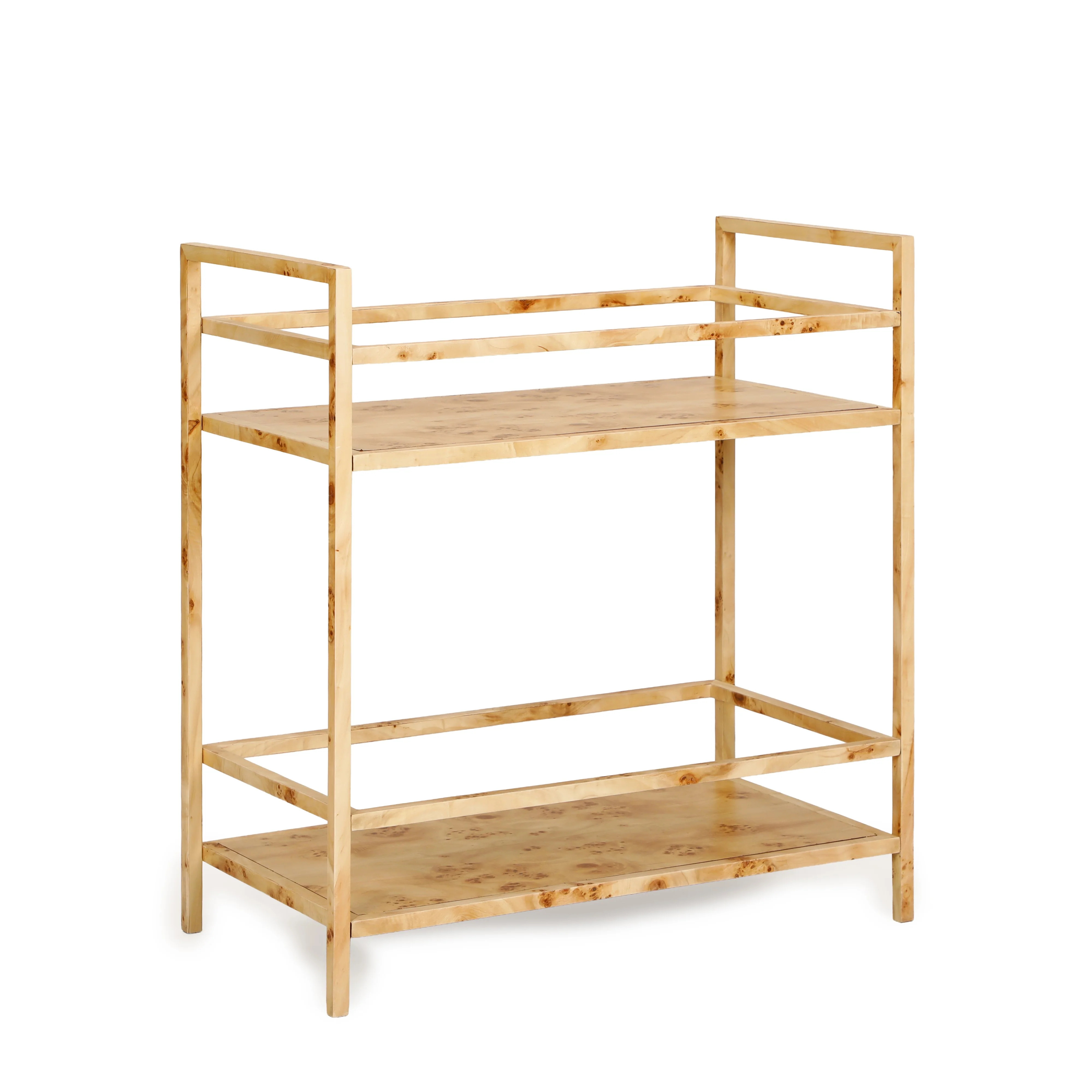 Destin Natural Burl Contract-Grade Bar Cart | TOV Furniture
