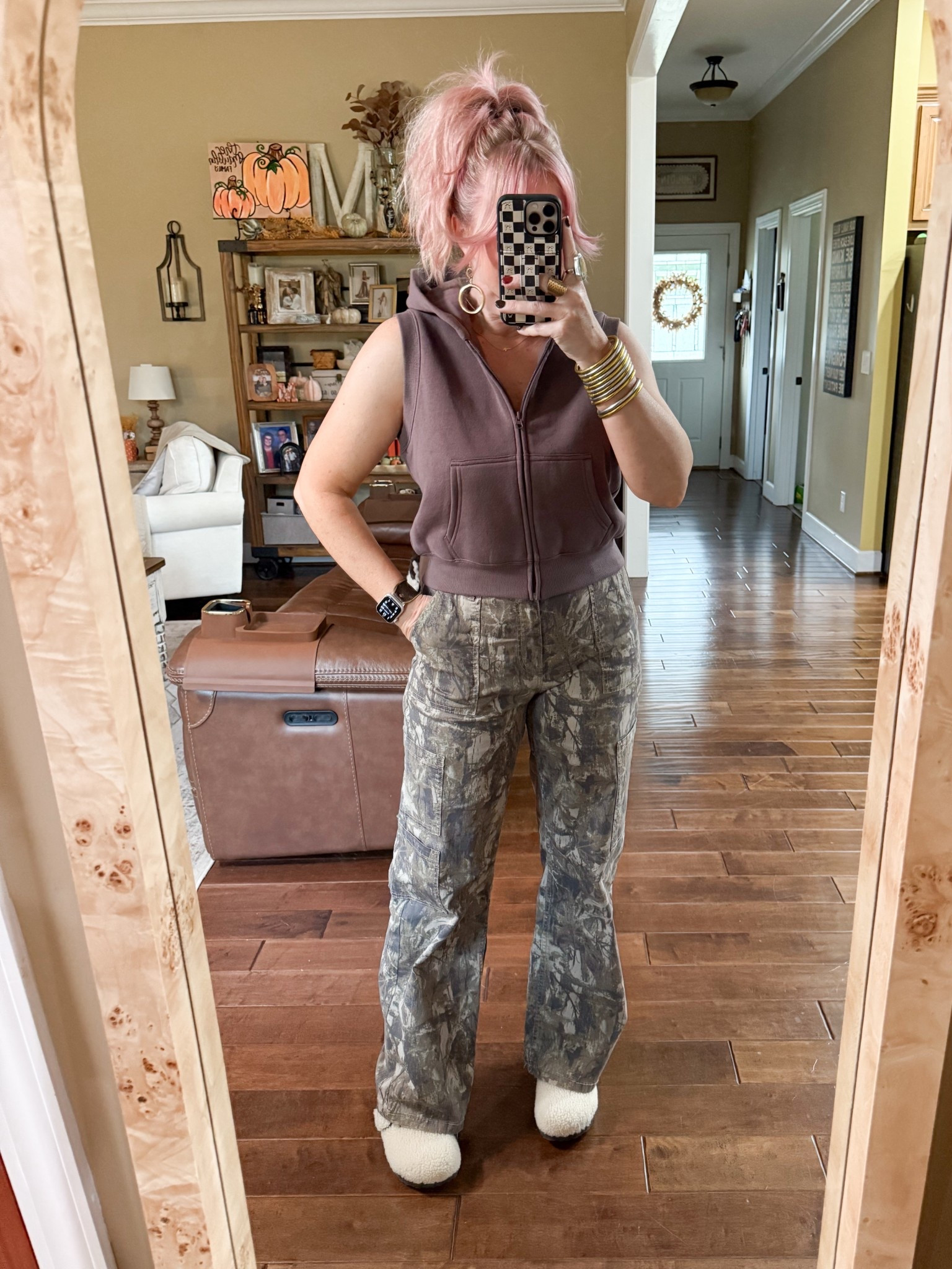 This vest is so cute zipped up too! I’m on a medium in it and these camo pants  

#LTKOver40 #LTKFindsUnder50 #LTKStyleTip