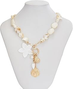 choice of all Seashell Necklace Layered Charm Starfish Necklace Stack Beach Wear for Women Boho S... | Amazon (US)