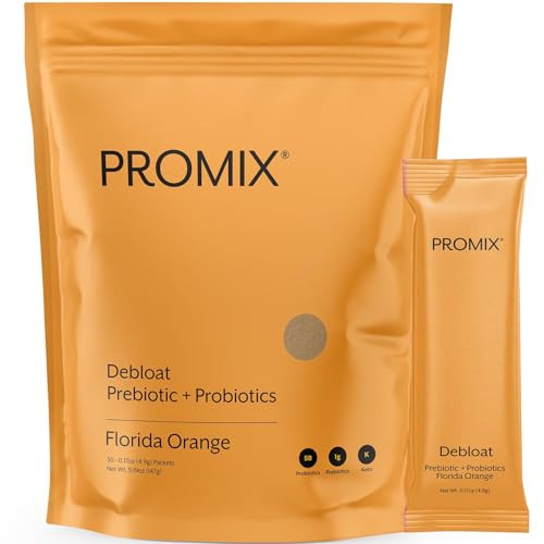 ProMix Nutrition Debloat Prebiotics and Probiotics with Baobab - Rich in Vitamin C, Bloating Relief, Immune Support - Orange - 30 Servings (Pack of 30) | Amazon (US)