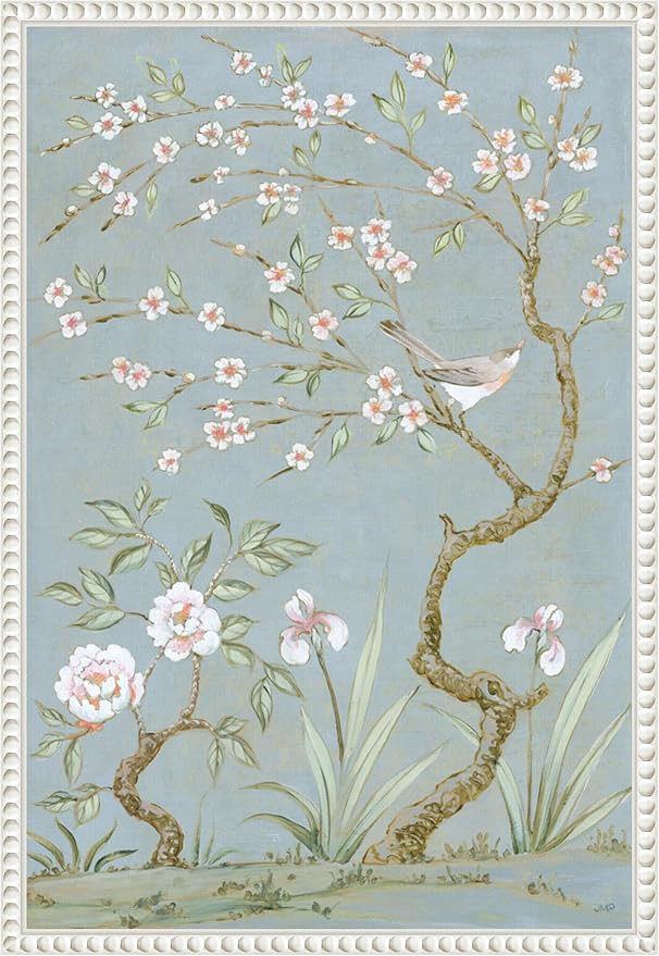 Amanti Art Framed Canvas Wall Art 23x16 Spring Mural I Blue by Julia Purinton, Framed Wall Art Ca... | Amazon (US)