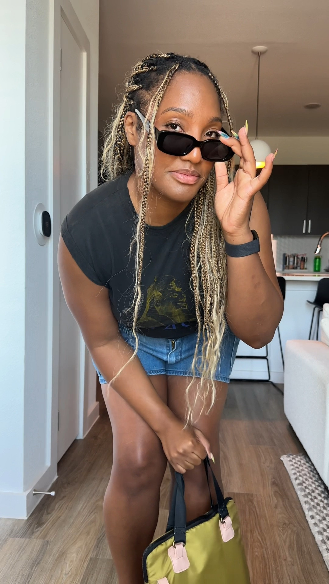 Casual outfit to work from a coffee shop. Is it giving 90s? Grandpa? Both? I don’t care - it’s a cute casual summer look. Shirt is thrifted but linked a similar option that comes in multiple colors and would be perfect. ❤️

#LTKFindsUnder50 #LTKStyleTip #LTKMidsize