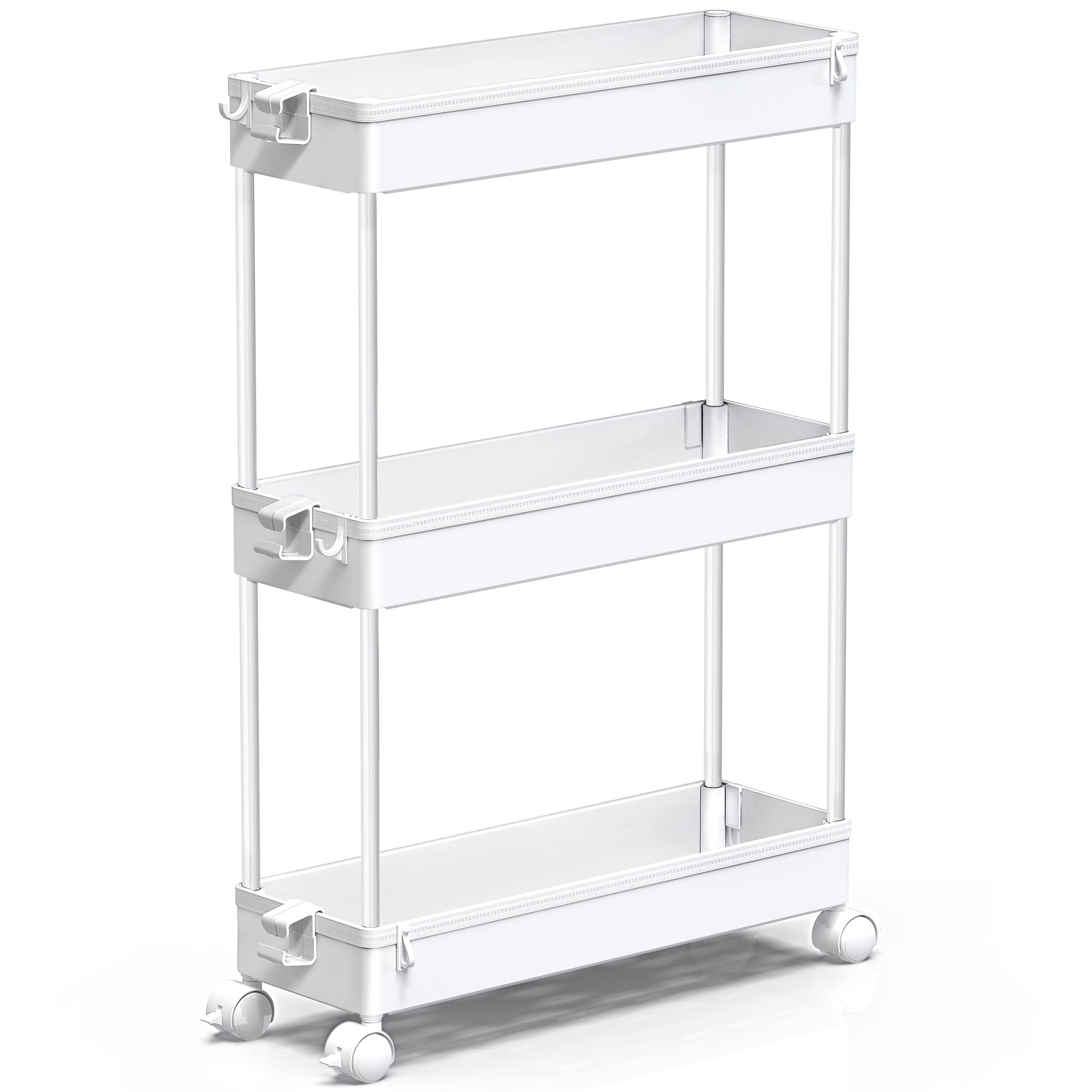 SPACEKEEPER Slim Rolling Storage Cart, Laundry Room Organization, 3 Tier Mobile Shelving Unit Bat... | Amazon (US)