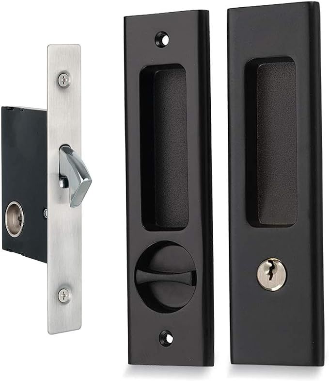 SHELLA Sliding Door Lock Invisible Recessed Handle Latch Pocket Sliding Door Lock for Wood Furnit... | Amazon (US)
