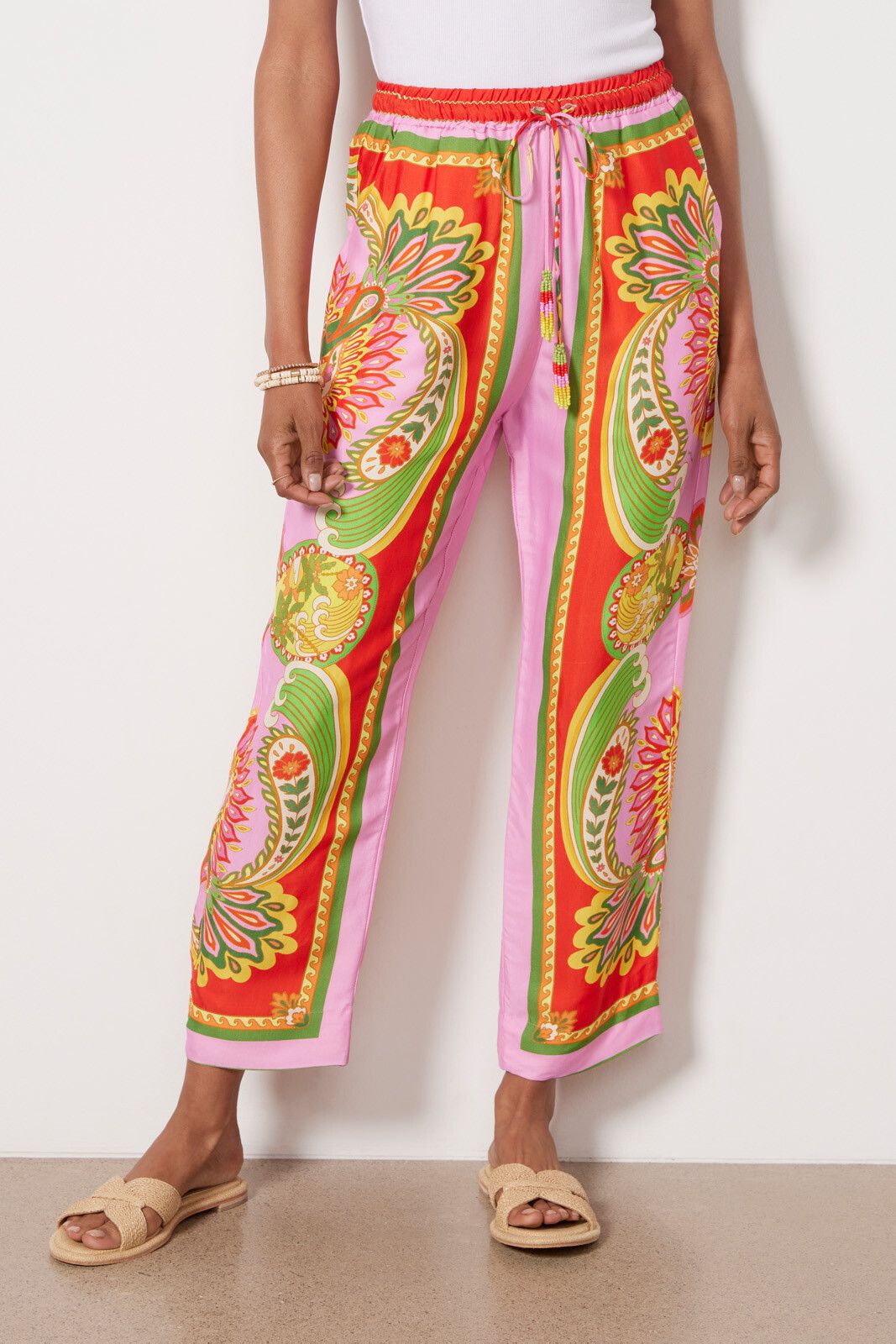 Beach Toucans Scarf Multi Pants | EVEREVE