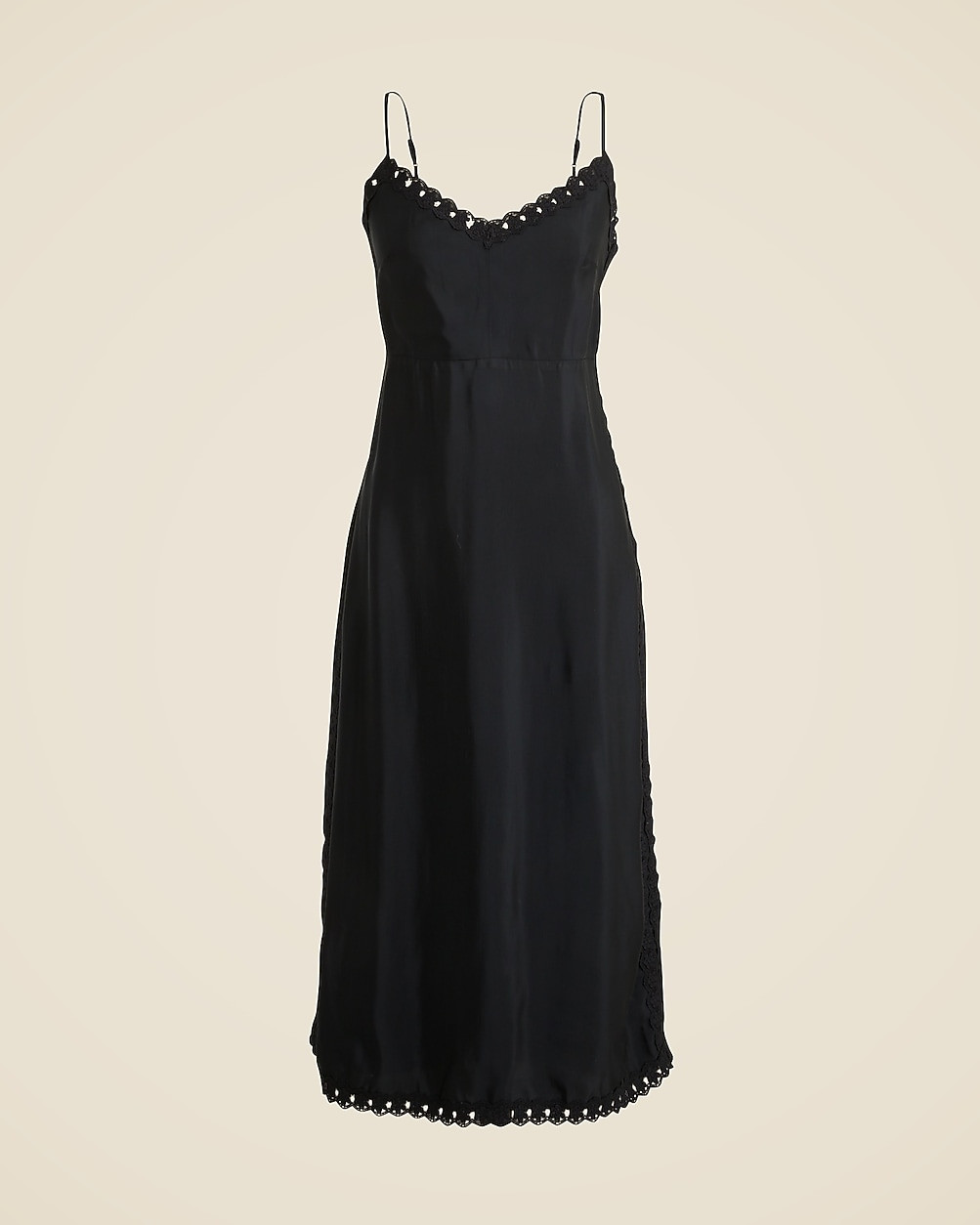 Natasha crochet-trim slip dress | J. Crew US