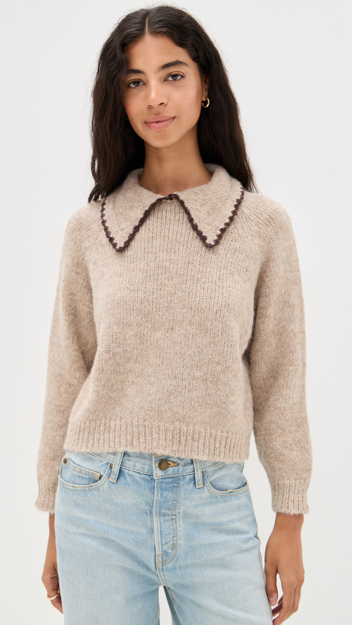 The Crochet Collar Pullover | Shopbop