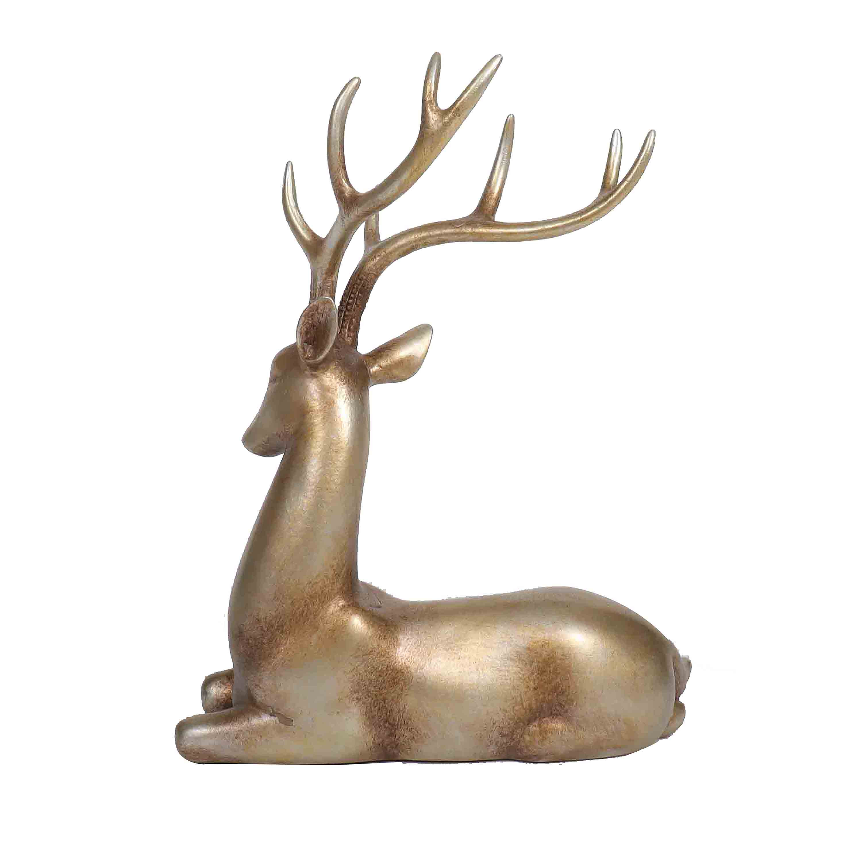 My Texas House Gold Sitting Deer Christmas Tabletop Decoration, 11 inch | Walmart (US)