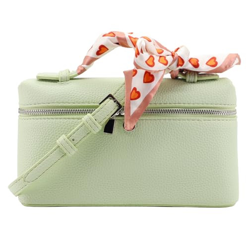Crossbody Bag for Women Top-Handle Pouch Bag Designer Shoulder Leather Handbag Trendy Purse (Light Green) | Amazon (US)