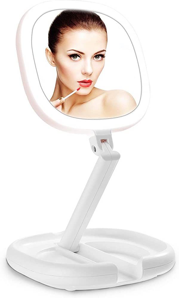 BEAUTIFIVE Lighted Makeup Mirror, Double Sided Magnifying Mirror, Vanity Mirror with Lights, Smar... | Amazon (US)