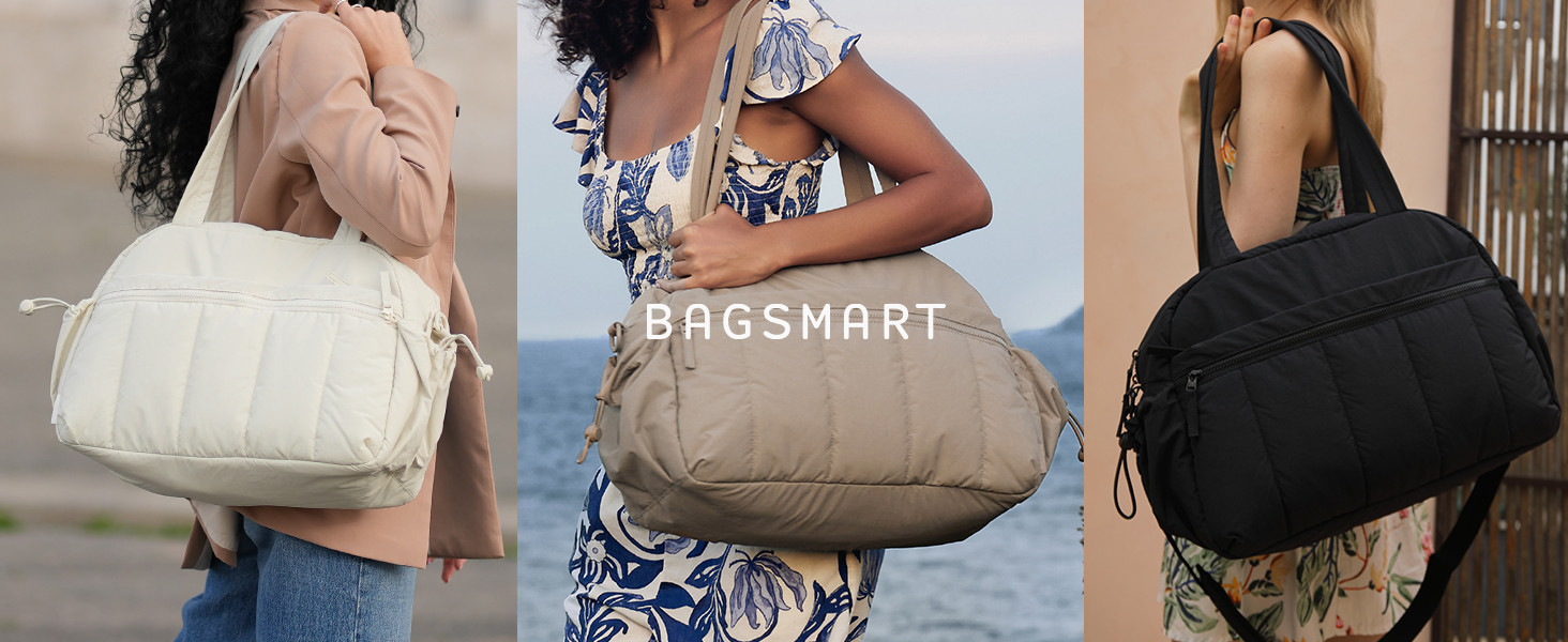 Amazon.com | BAGSMART Gym Bag for Women, Duffle Bag for Travel with Wet Pocket, Lightweight Carry... | Amazon (US)