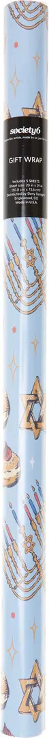 Society6 Hanukkah Festival of Lights Gift Wrap | Nordstrom | Nordstrom