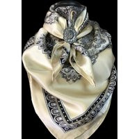 Silk Scarf Wild Rags Tan Medallion | Etsy (US)