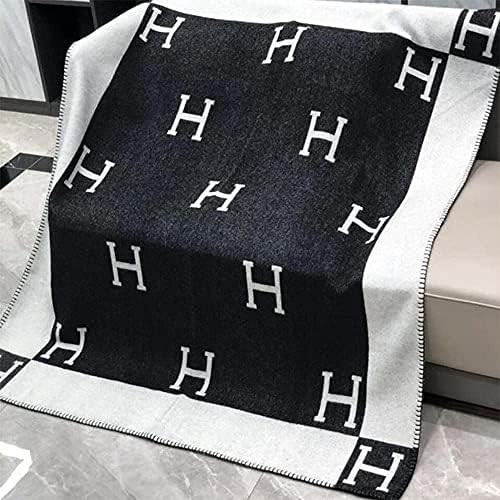 H Blankets Flannel Fleece Blanket Super Soft Warm Thick Microfiber Blanket with for Couch Sofa Be... | Amazon (US)