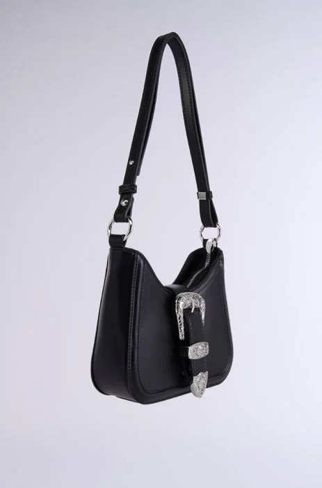 SHES HIGH FASHION BUCKLE BAG IN BLACK | AKIRA