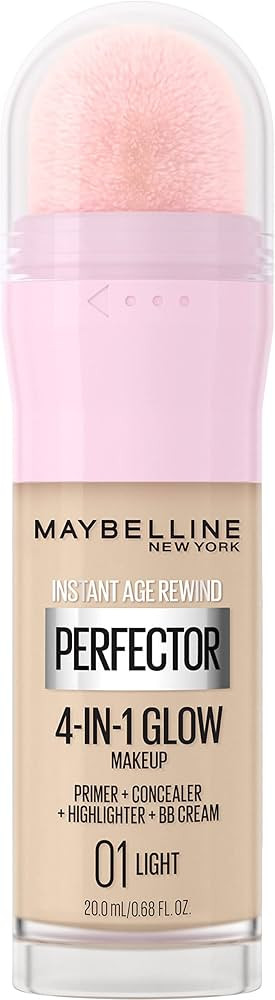 Maybelline New York Instant Age Rewind Instant Perfector 4-In-1 Glow Makeup, Light | Amazon (US)