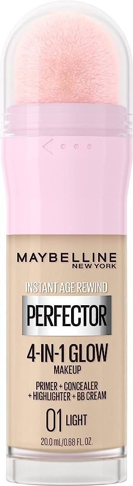 Maybelline New York Instant Age Rewind Instant Perfector 4-In-1 Glow Makeup, Light | Amazon (US)