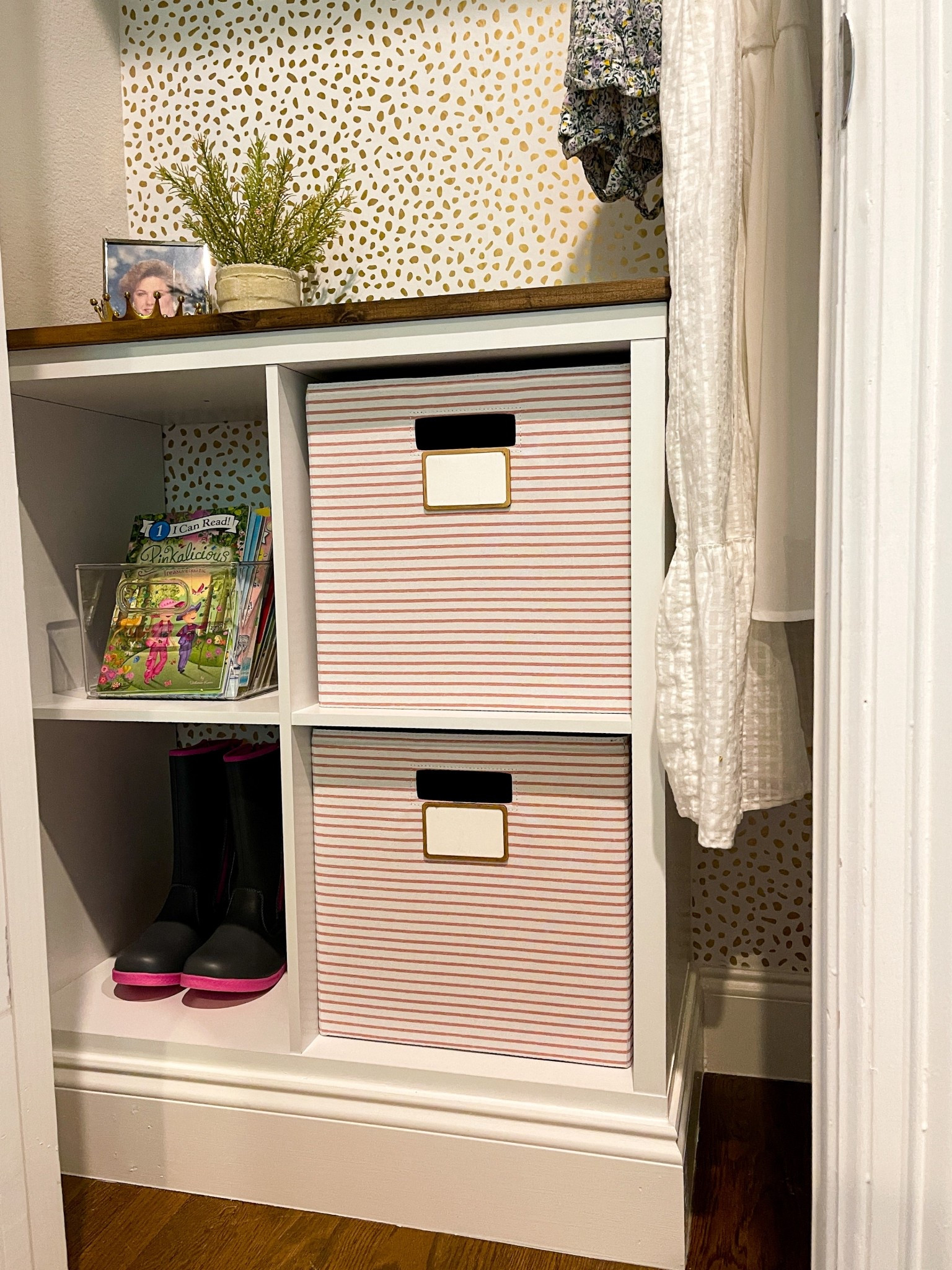Cube storage turned built in closet. Cube storage unit & accessories on sale 20% off this week! East DIY.

#LTKHome