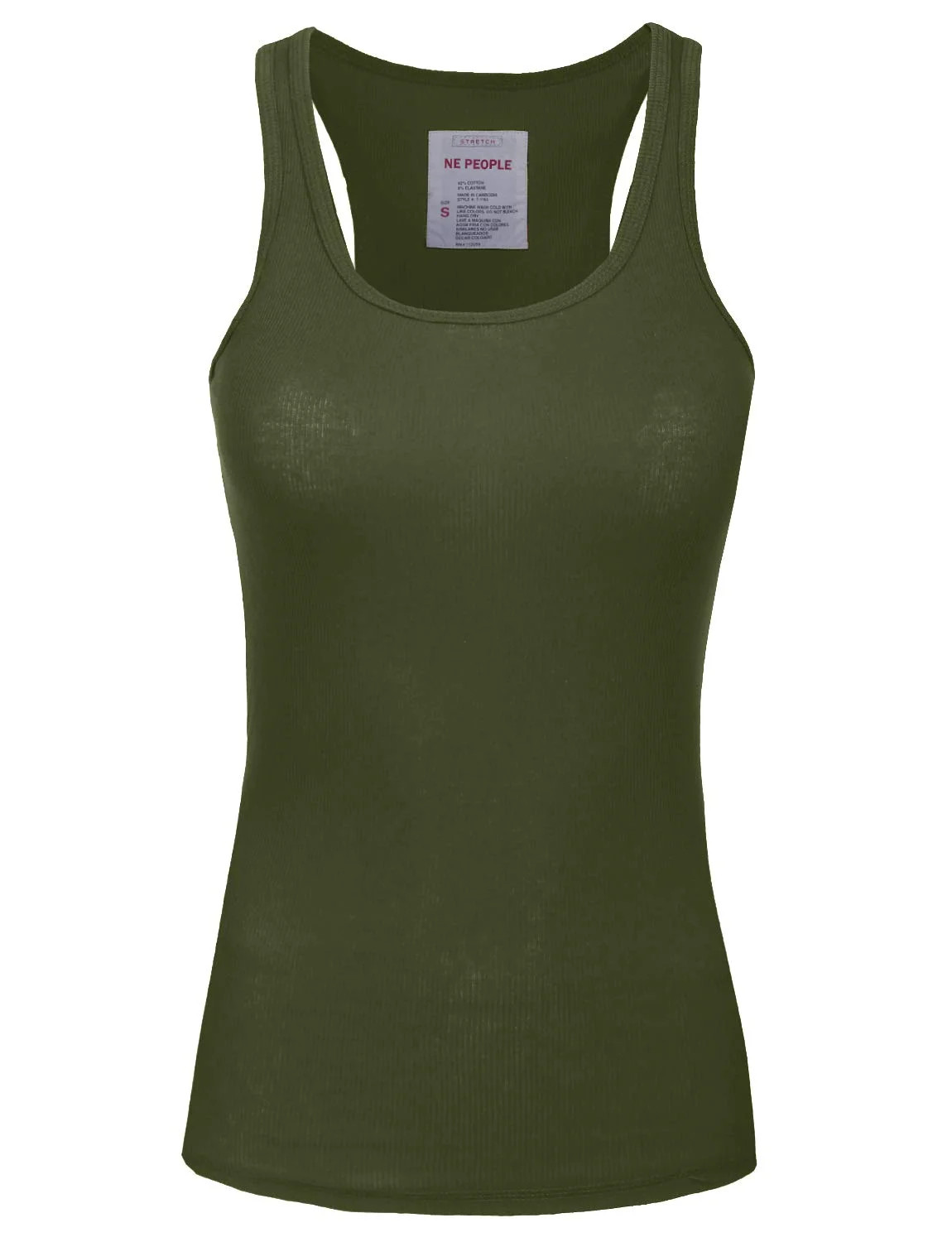 J. METHOD Women's Tank Top Sleeveless Racerback Basic Stretch Comfy Slim Fitted Ribbed Knit Tops ... | Walmart (US)