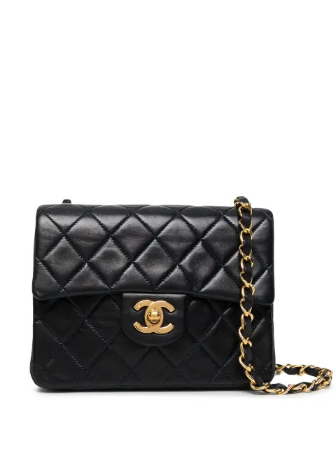 Chanel Pre-Owned 1990 Mini diamond-quilted CC turn-lock Crossbody Bag - Farfetch | Farfetch Global