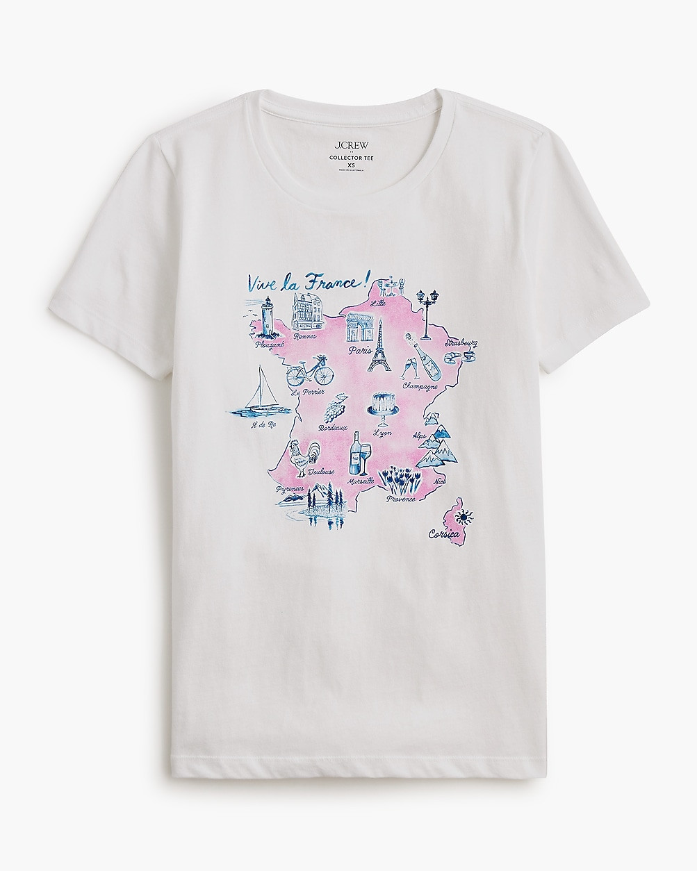 Map of France graphic tee | J.Crew Factory
