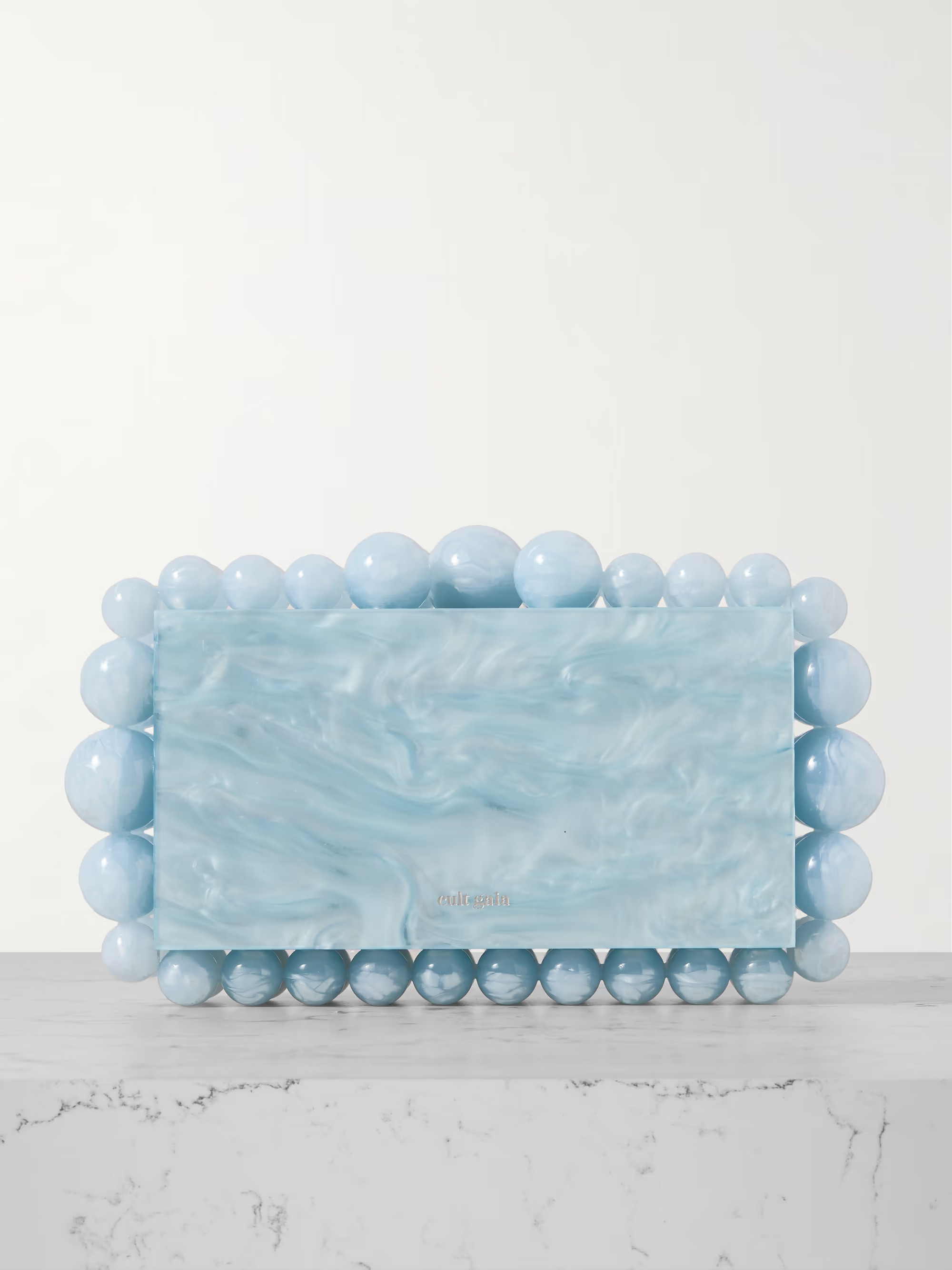 Eos beaded marbled acrylic clutch | NET-A-PORTER (US)