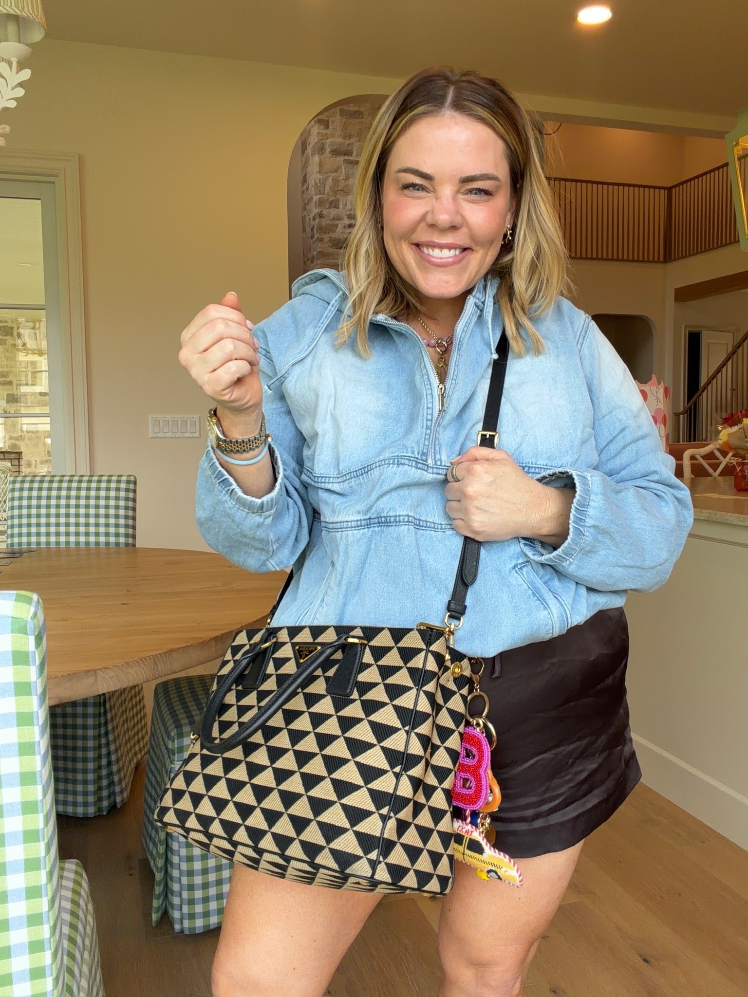 Love this denim top paired with my favorite silk shorts! This is a perfect outfit to throw on for any occasion!

#LTKgrwm #LTKootd #LTKmomlife