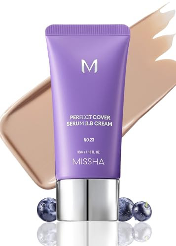 MISSHA M PERFECT COVER SERUM BB CREAM No.23 Natural Beige-Light/Medium with Cool/Neutral Undertone, BB Cream by Cardi B Pick, Skin Tint, Tinted Moisturizer, Skin Care Foundation Makeup, 1.18 Fl oz | Amazon (US)
