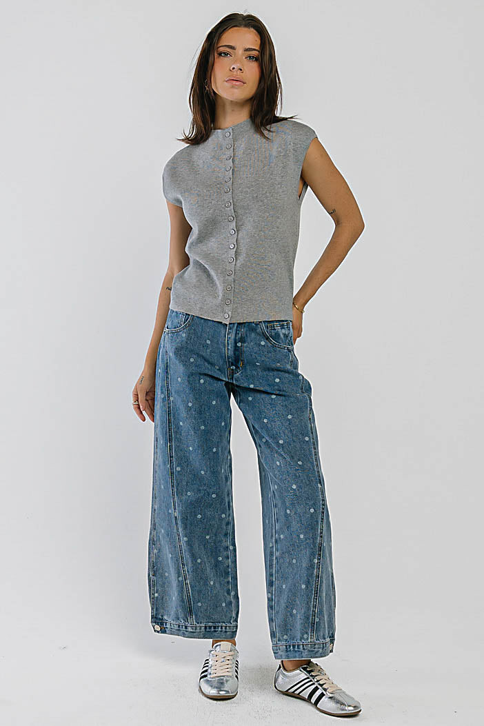 Kadie High Rise Polka Dot Baggy Jeans | Böhme US