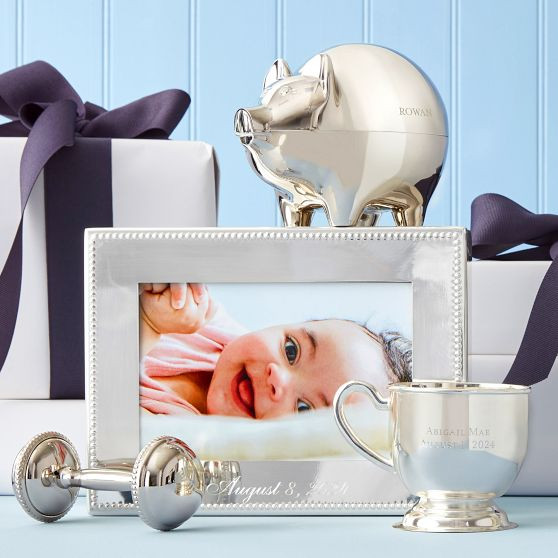 Silver Piggy Bank | Mark and Graham