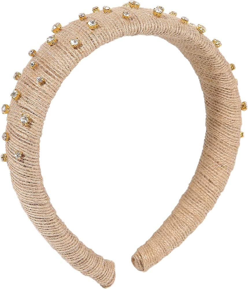 RACHEL ROY Headbands for Women | Fashion Boho Headbands Top Knotted With Rhinestones Elastic Work... | Amazon (US)