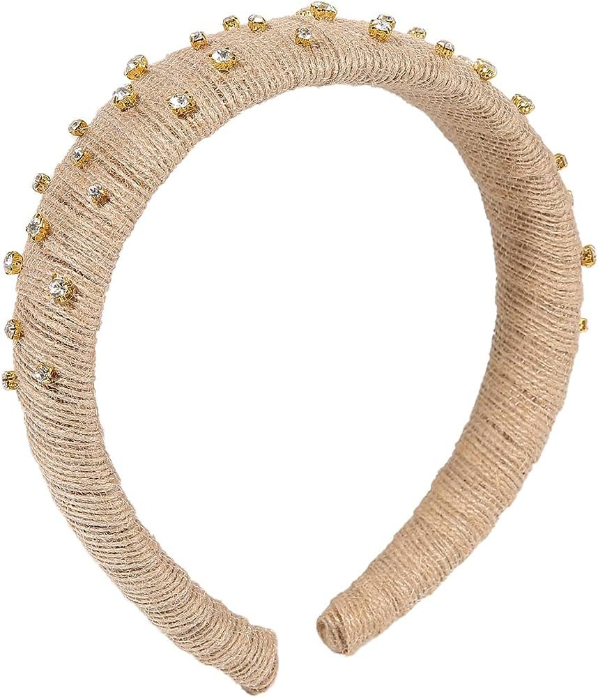 RACHEL ROY Headbands for Women | Fashion Boho Headbands Top Knotted With Rhinestones Elastic Work... | Amazon (US)