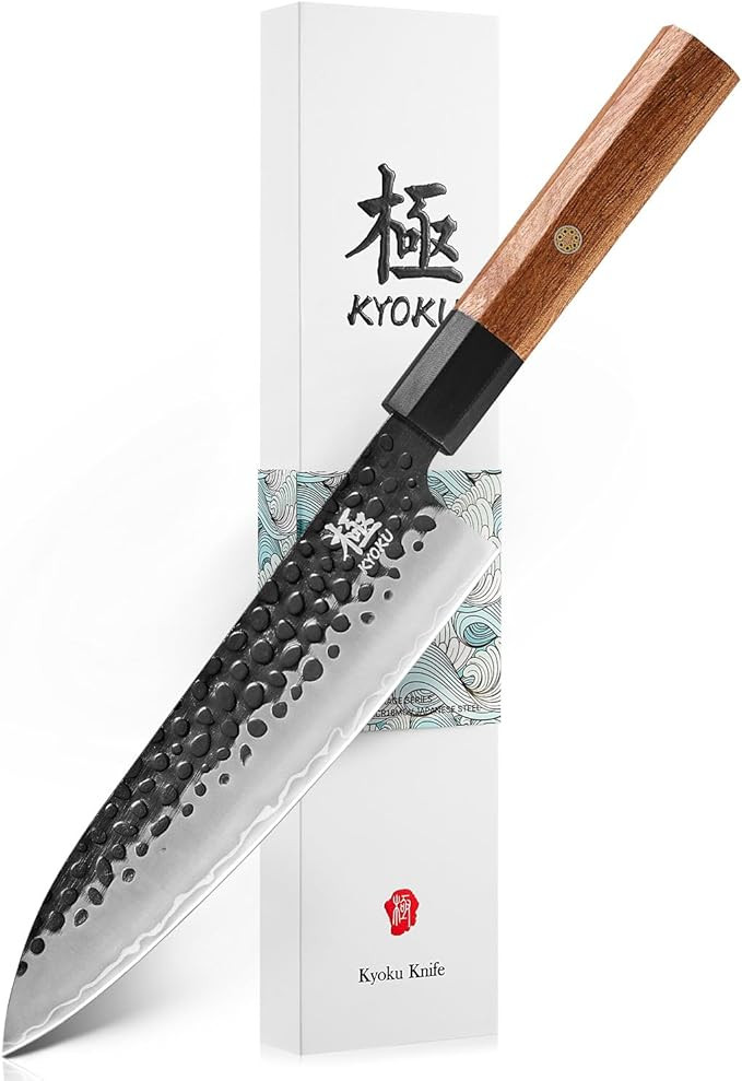 KYOKU Chef Knife, Kage Series 8" Kitchen Knife with 3-Layer Laminated Steel Blade Rosewood Handle... | Amazon (US)