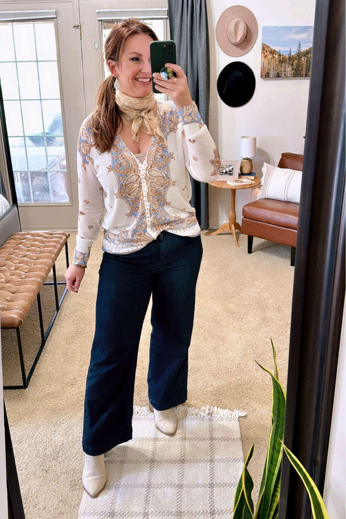 Church outfit. Work outfit. Western style. 
My cardigan isn’t linkable, found at Marshall’s  

#LTKfindsunder50 #LTKmidsize #LTKover40