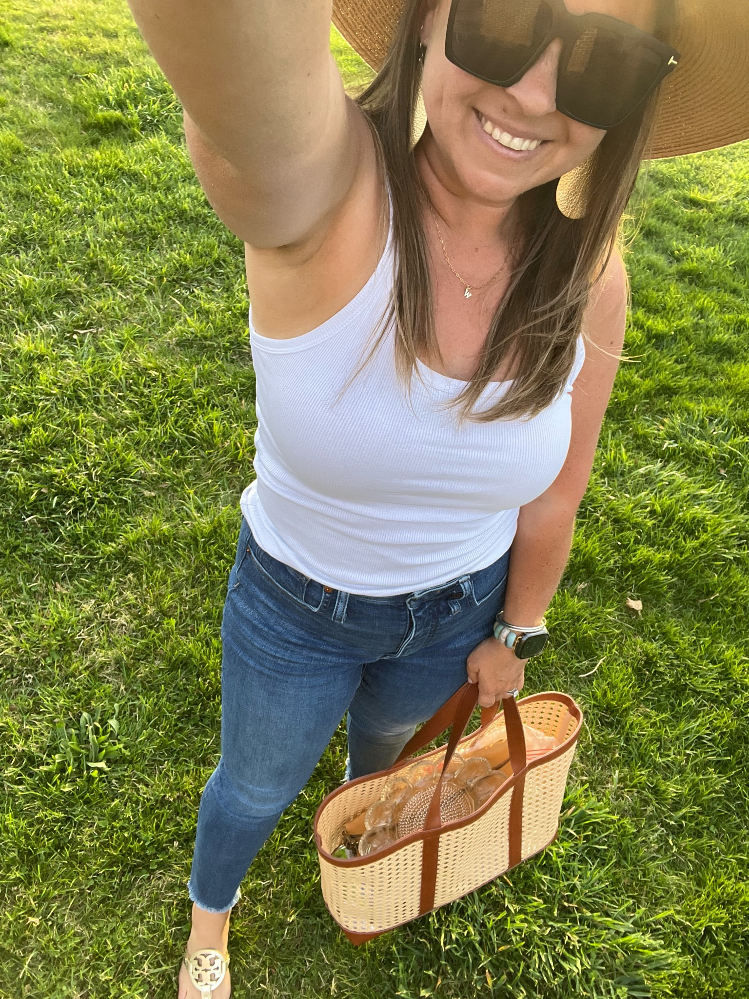 Classic summer outfit that can be dressed up or down and easily pairs with jean shorts. 

Easy to mix up accessories with this capture wardrobe staple outfit  

#LTKitbag #LTKsalealert #LTKstyletip