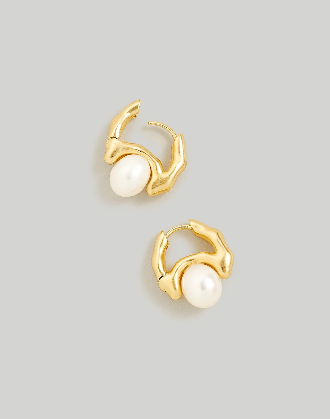 Freshwater Pearl Huggie Hoop Earrings | Madewell