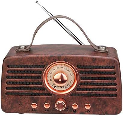 Retekess TR607 Vintage Radio Retro Bluetooth Speaker Portable FM Stereo Radio Bluetooth 4.2 Wirel... | Amazon (US)