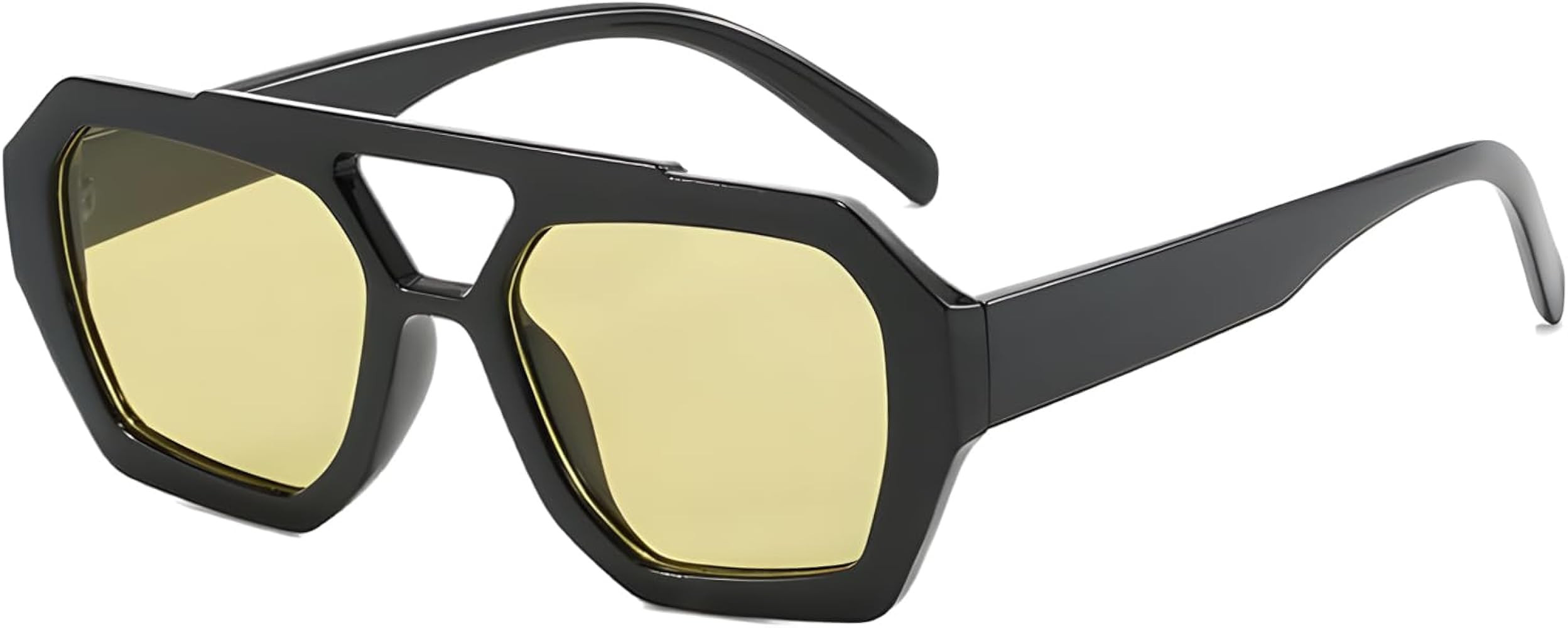 ADE WU Trendy Aviator Sunglasses for Women Men Retro Vintage Oversized 70s Thick Pilot Style Sun ... | Amazon (US)