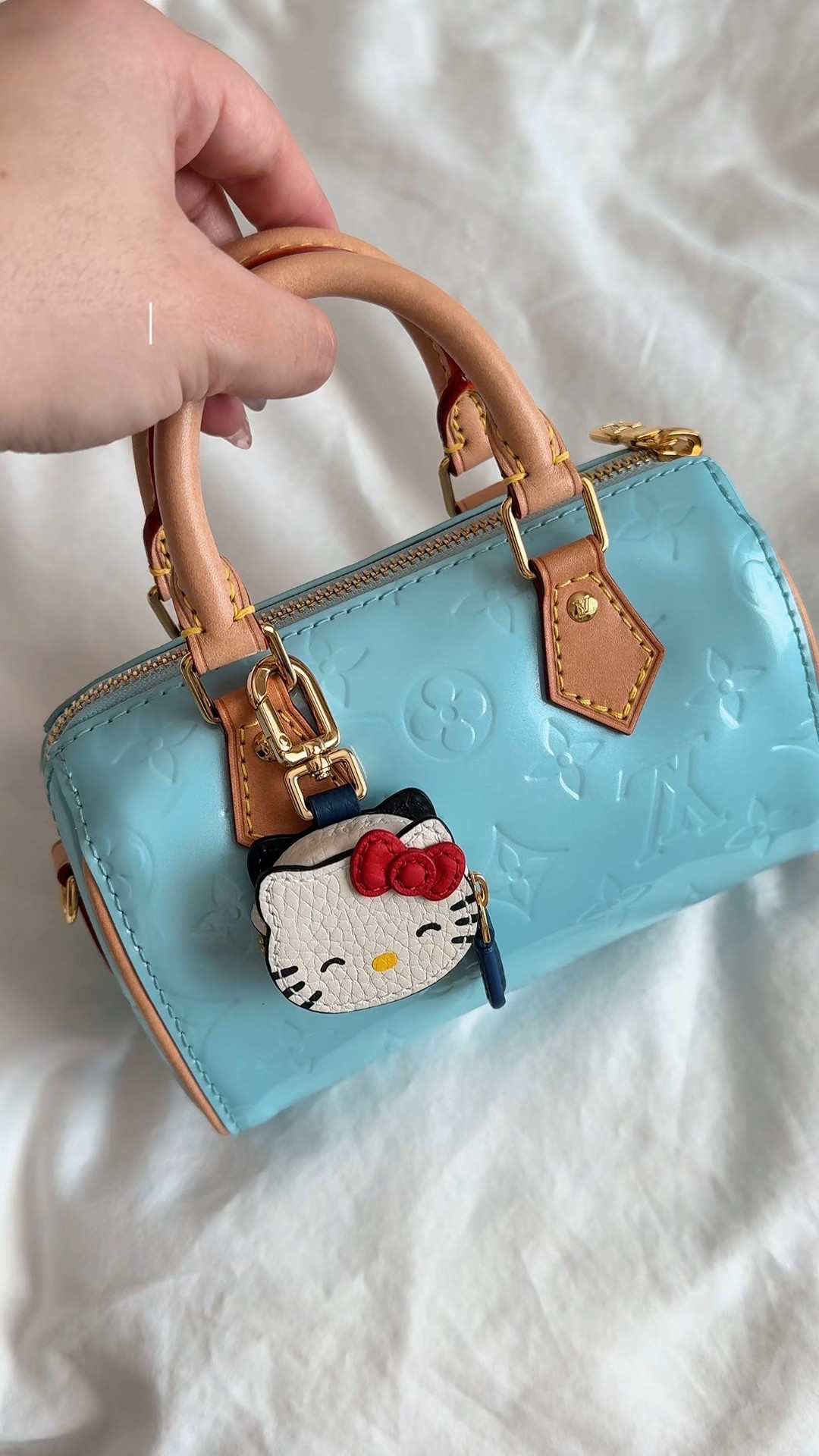 she’s individually hand crafted with scrap materials but this was such a stupid little purchase I love her🥹
.
hello kitty, Maison de Sabre, bag charm

#LTKFindsUnder100 #LTKItBag #LTKWatchNow