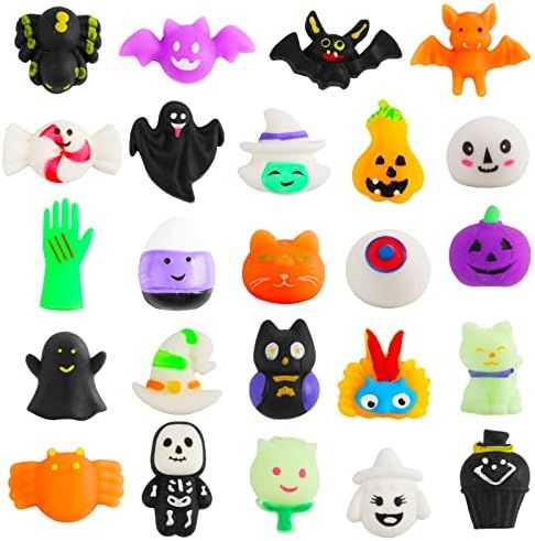 Mochi Squishy Toys, 24 pcs Halloween Squishy Toys Mini Squishies Fidget Sensory Toys Stress Reliv... | Amazon (US)