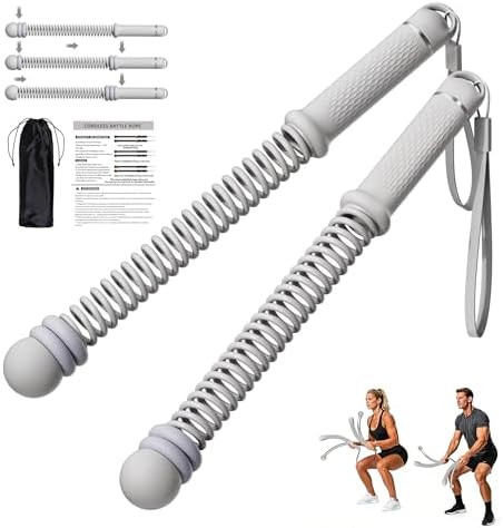 Adjustable Ropeless Battle Ropes, Portable Cordless Battle Ropes for Home Gym, Workout Equipment ... | Amazon (US)