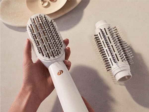 T3 AireBrush Duo Interchangeable Hot Air Blow Dry Brush with Two Attachments – Includes 15 Heat and  | Amazon (US)