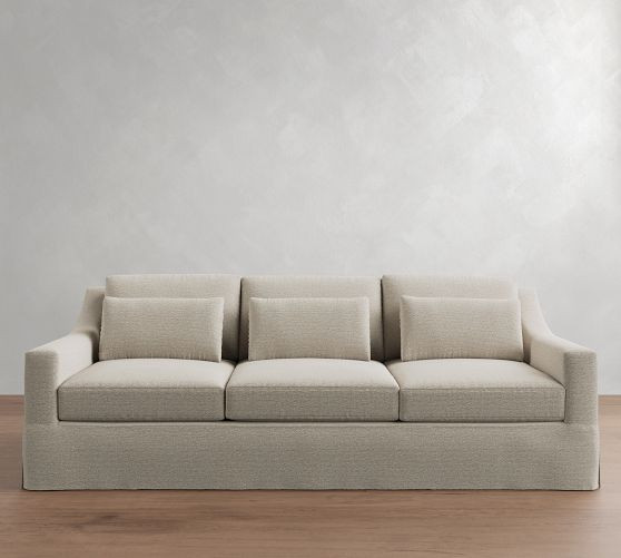 York Slope Arm Deep Seat Slipcovered Sofa (60"-108") | Pottery Barn (US)