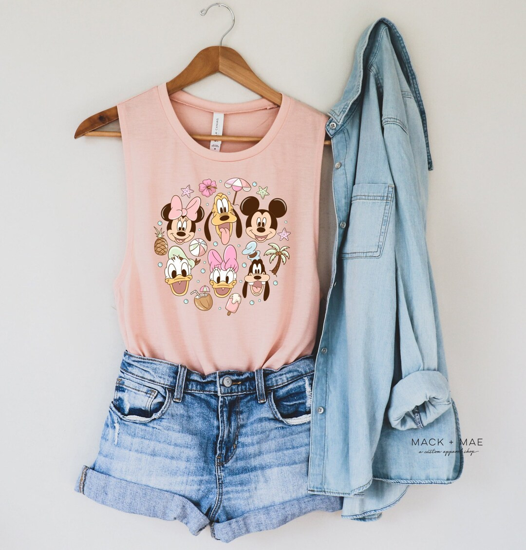 Disney Inspired Tank RETRO MINNIE SUMMER Womens Muscle Tee - Etsy | Etsy (US)