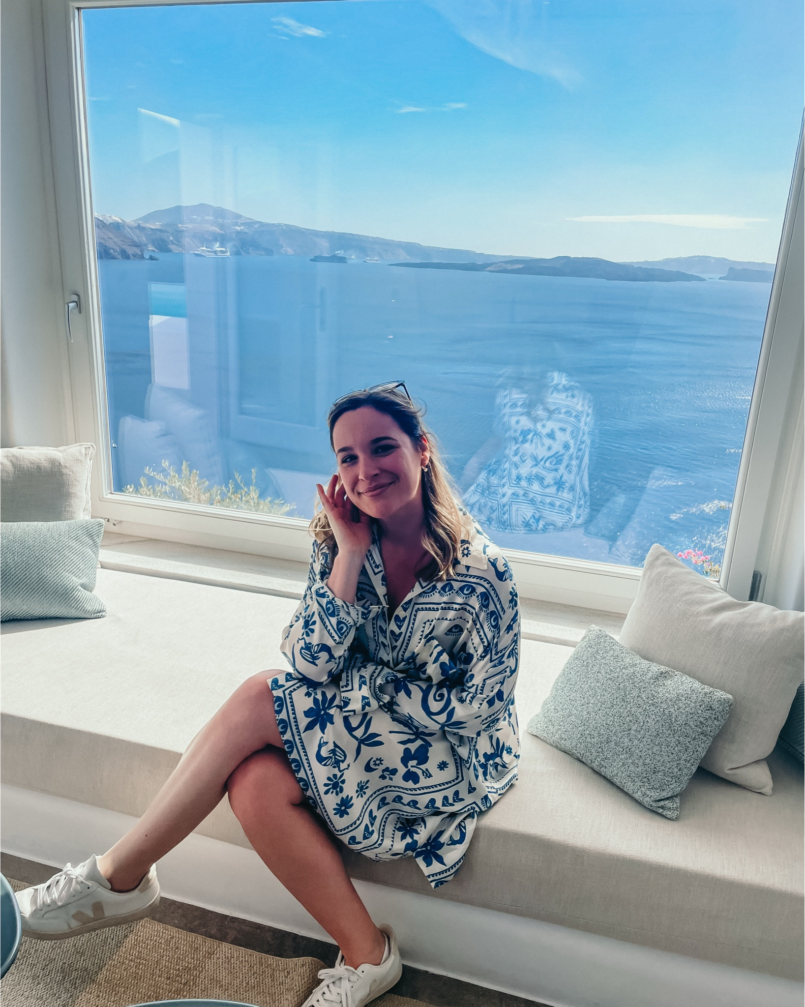 Long-Sleeve Printed Mini Shirt Dress 🤍 so many great patterns available! 

#LTKTravel