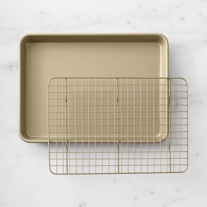 Williams Sonoma Goldtouch® Pro Non Corrugated Quarter Sheet with Cooling Rack | Williams-Sonoma