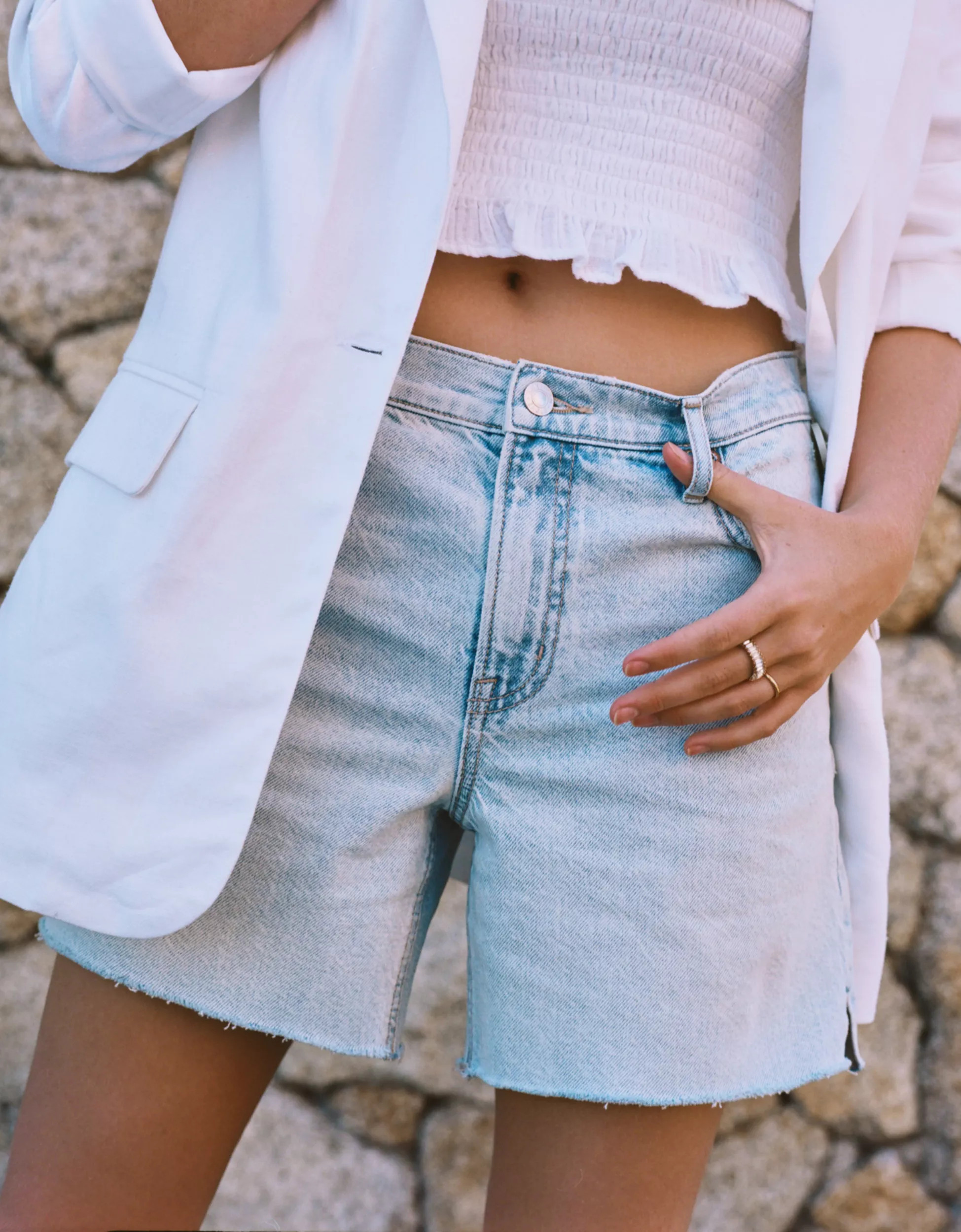 AE Strigid Super High-Waisted 6" Relaxed Denim Short | American Eagle Outfitters (US & CA)